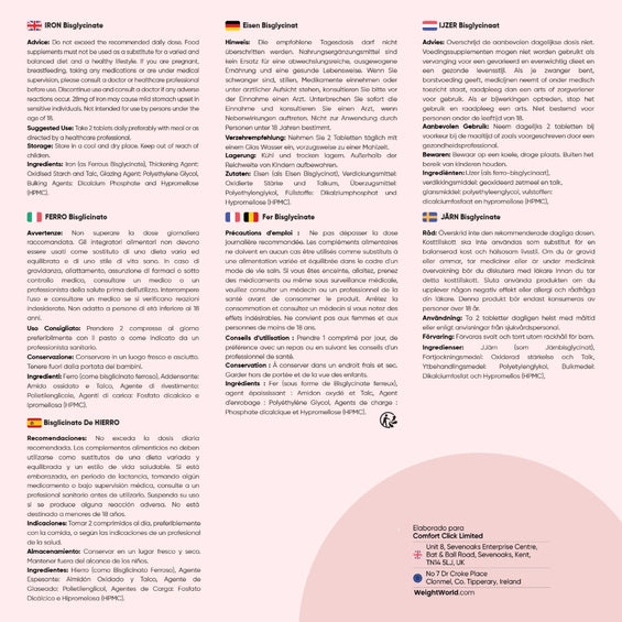 Recomendaciones comprimidos de Hierro