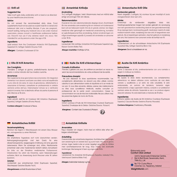 Recomendaciones Aceite de Krill Antártico