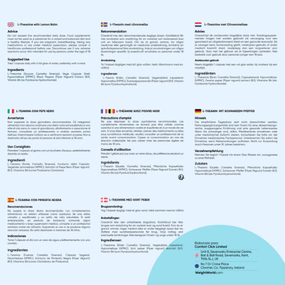 Indicaciones cápsulas Teanina