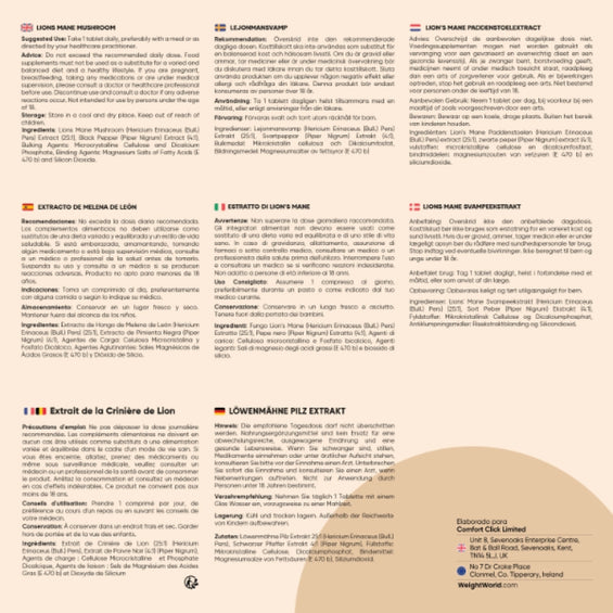 Modo de empleo comprimidos de Melena de León