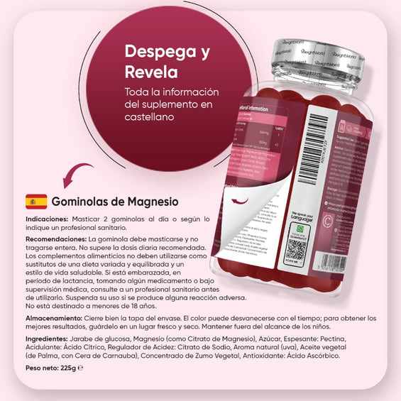 Indicaciones para las gominolas de citrato de magnesio
