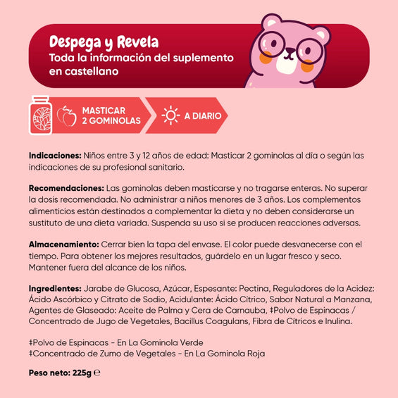 Indicaciones para las gominolas de probióticos para niños