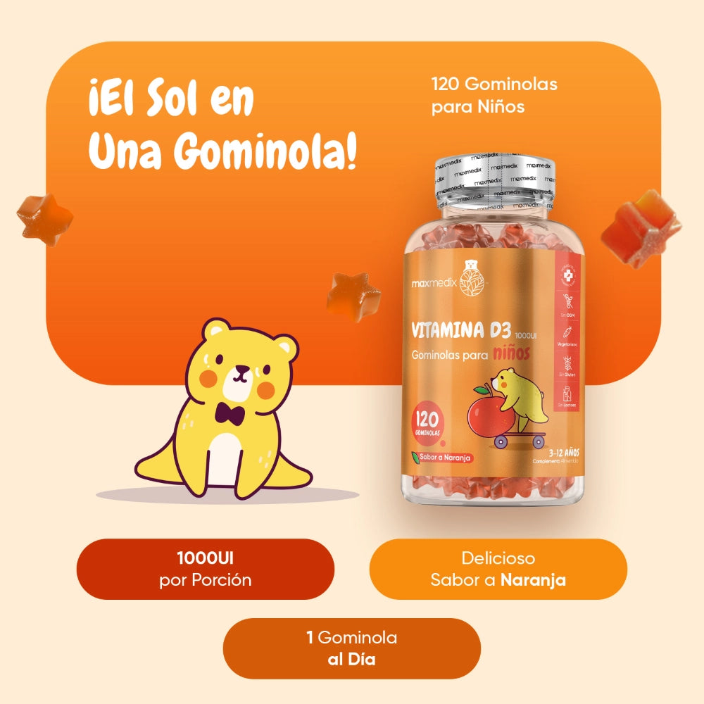 Vitamina D3 1000 UI para niños