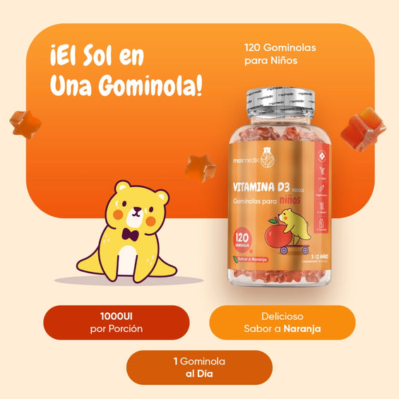 Vitamina D3 1000 UI para niños