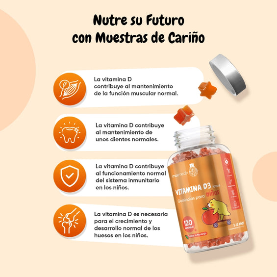 Beneficios de las gominolas Vitamina D3 en niños