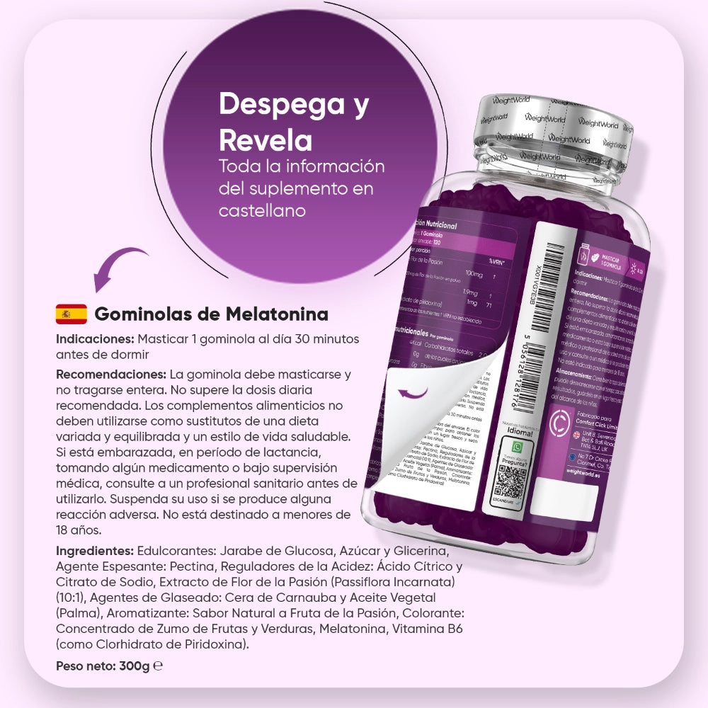 Cómo tomar Melatonina 1,9 mg en gominolas