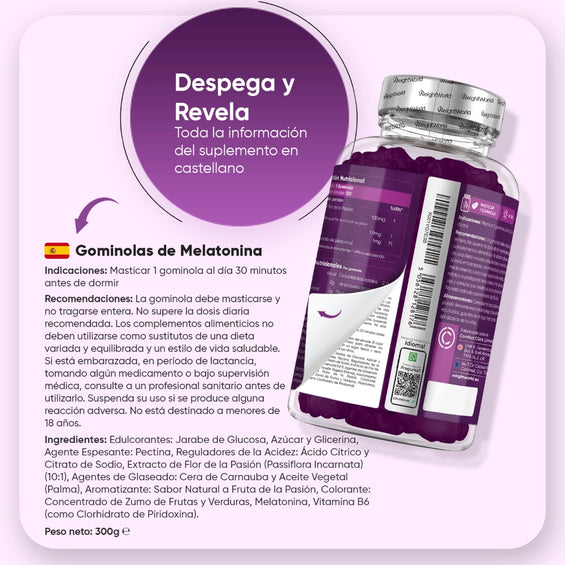 Cómo tomar Melatonina 1,9 mg en gominolas