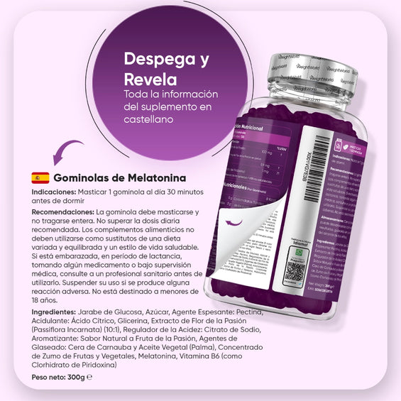 Cómo tomar Melatonina 1,9 mg en gominolas