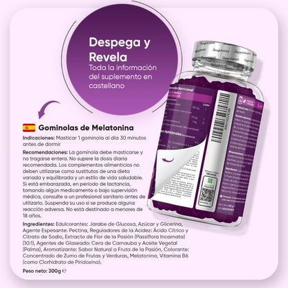 Cómo tomar Melatonina 1,9 mg en gominolas