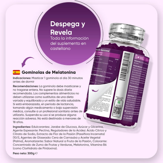 Cómo tomar Melatonina 1,9 mg en gominolas