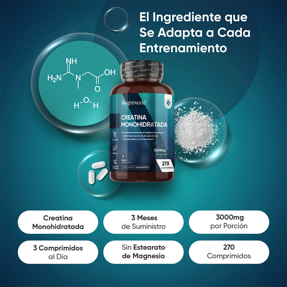 Propiedades de la Creatina en comprimidos