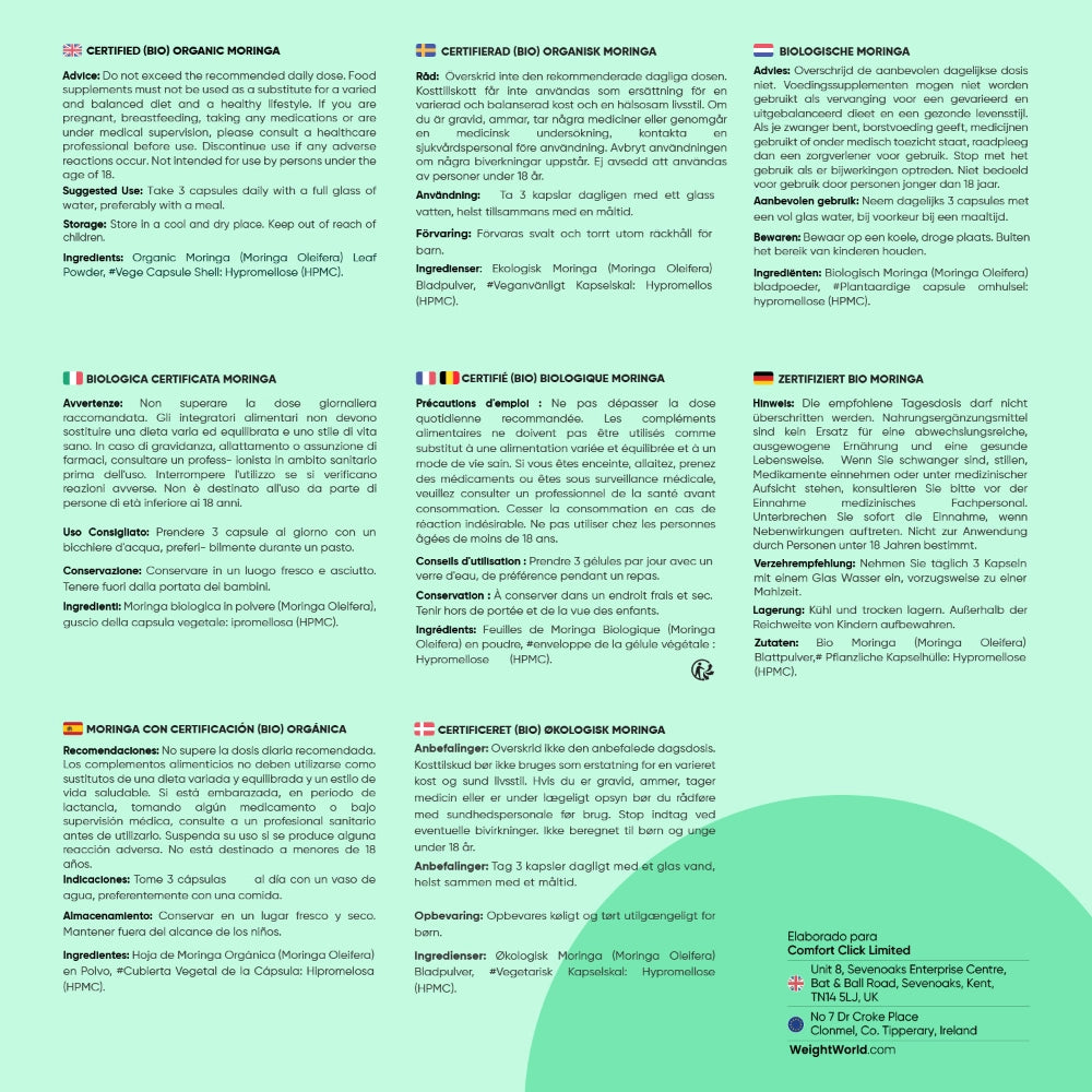 Cómo tomar las cápsulas de BIO Moringa