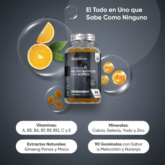 Multivitaminas en gummies para hombre
