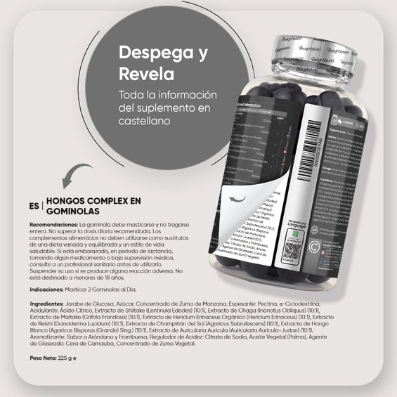 Recomendaciones suplemento hongos en gummies