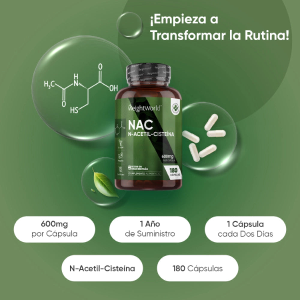 Propiedades del suplemento de NAC 600 mg