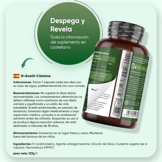 Cómo tomar N-acetilcisteína 600 mg