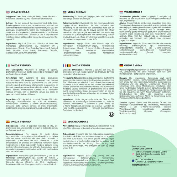 Recomendaciones para el Omega Vegano de WeightWorld