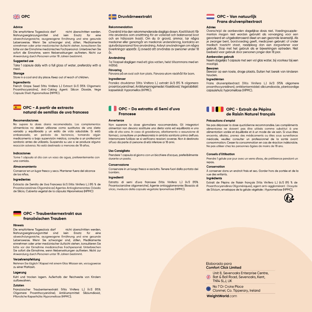 Recomendaciones para el suplemento de OPC