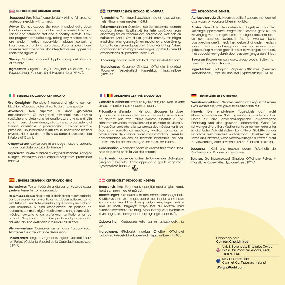 Recomendaciones suplemento de Jengibre