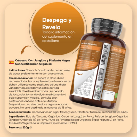 Suplemento Cúrcuma Orgánica para sentirte bien
