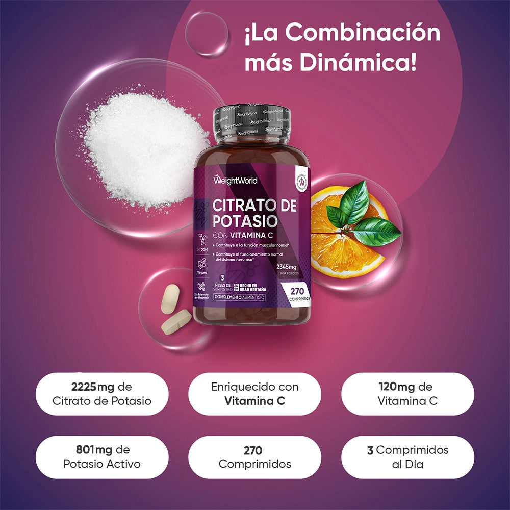 Citrato de Potasio con 120 mg Vitamina C