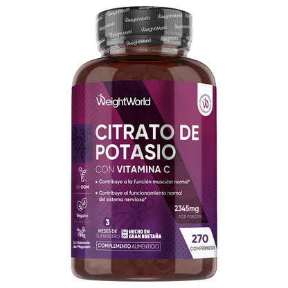 Suplemento Citrato de Potasio con Vitamina C