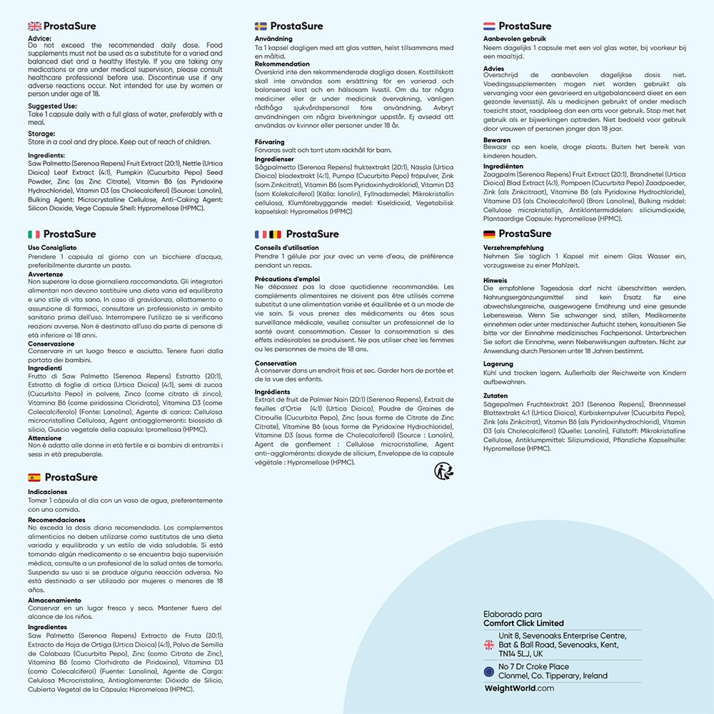 Suplemento para la próstata vegetariano