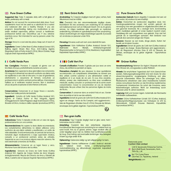 Uso del suplemento de Café Verde
