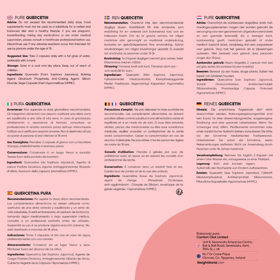 Cómo tomar las cápsulas de quercetina