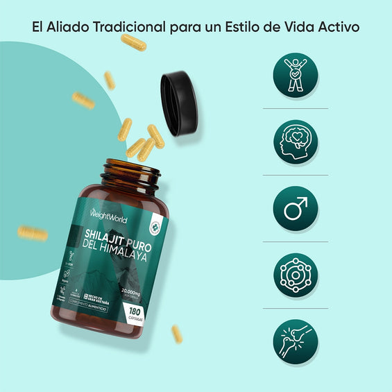 Suplemento Shilajit para un estilo de vida activo