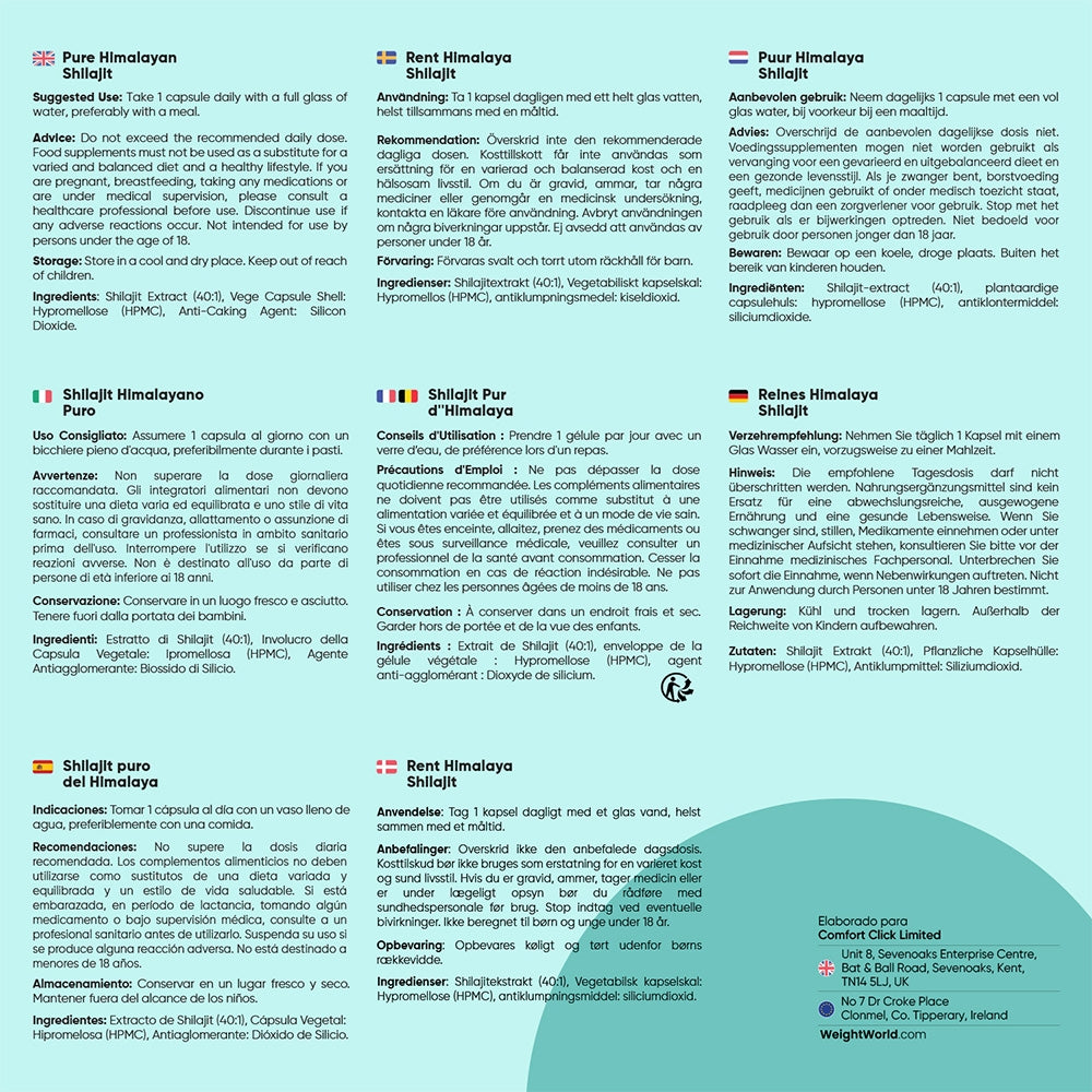 Recomendaciones Shilajit del Himalaya