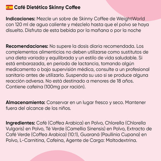 Modo de uso Skinny Coffee