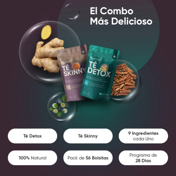 Combo de tés con 9 ingredientes naturales