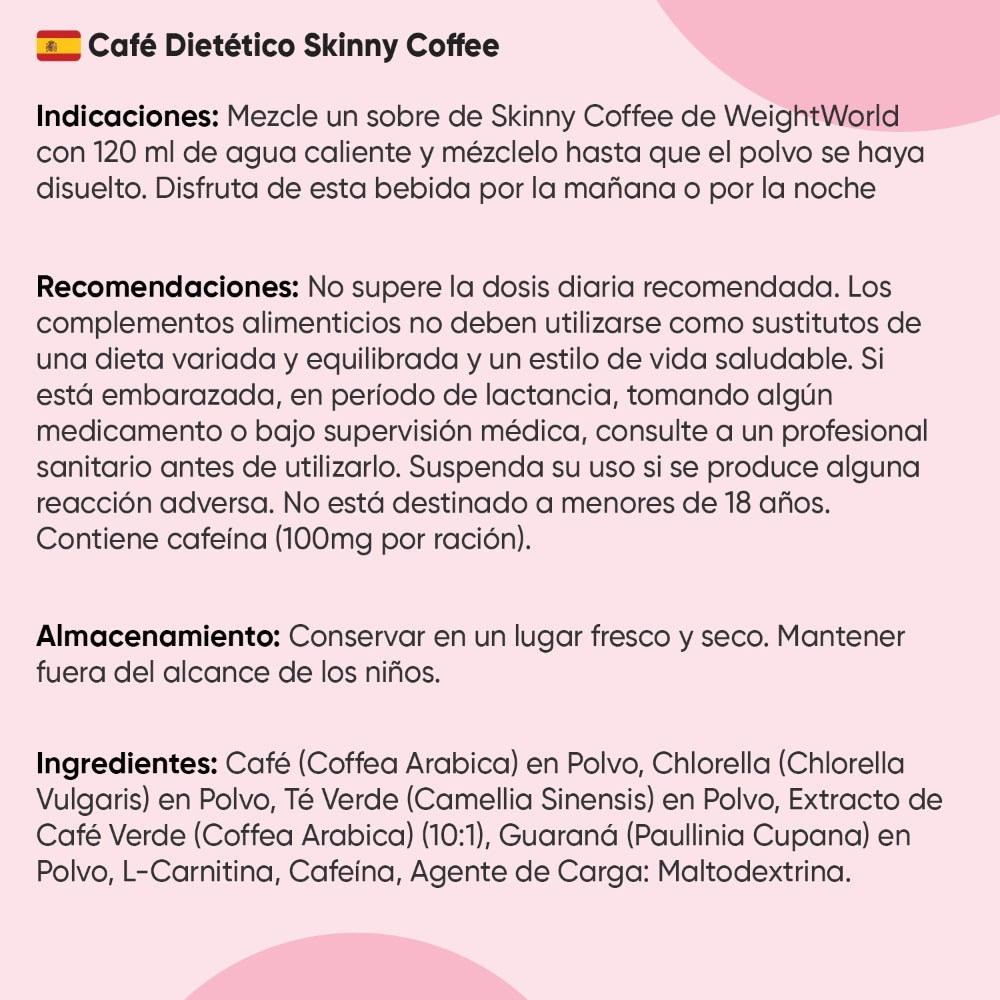 Modo de uso Skinny Coffee