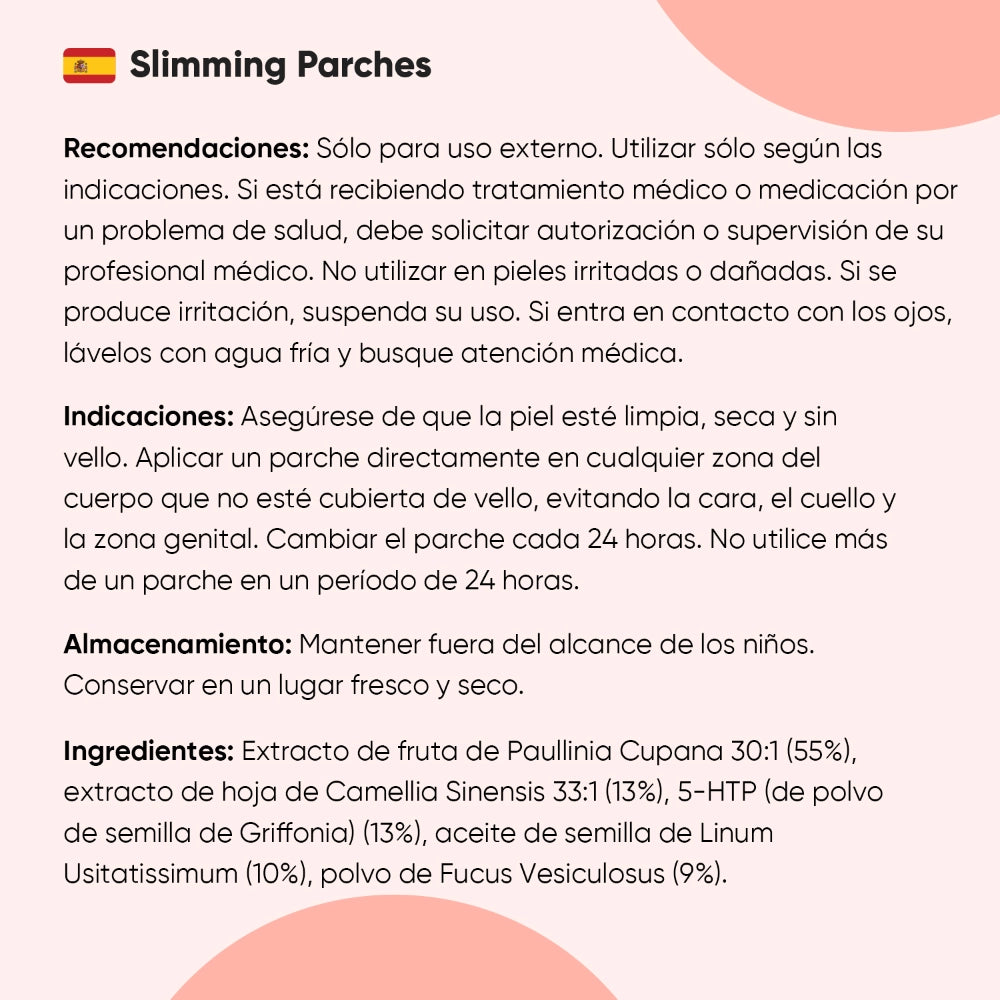 Recomendaciones para los parches slimming