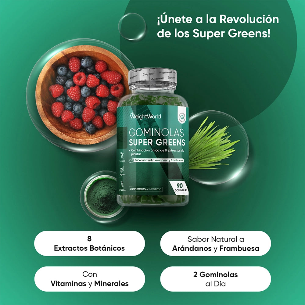 Super Greens gummies de dulce sabor