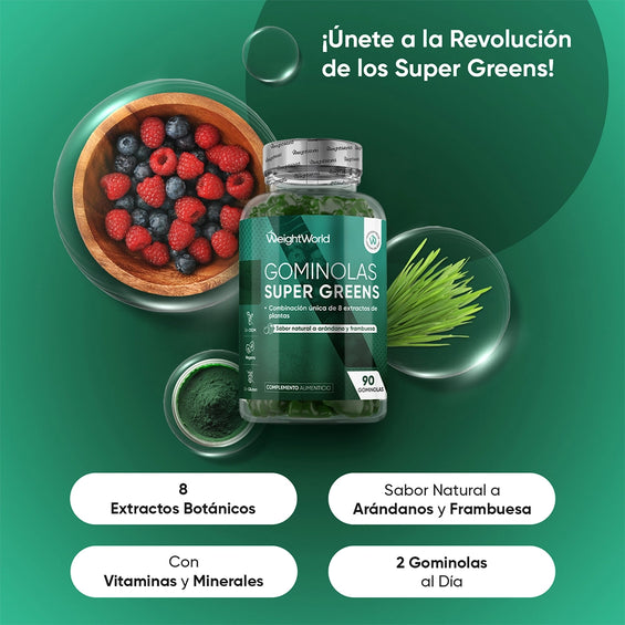 Super Greens gummies de dulce sabor