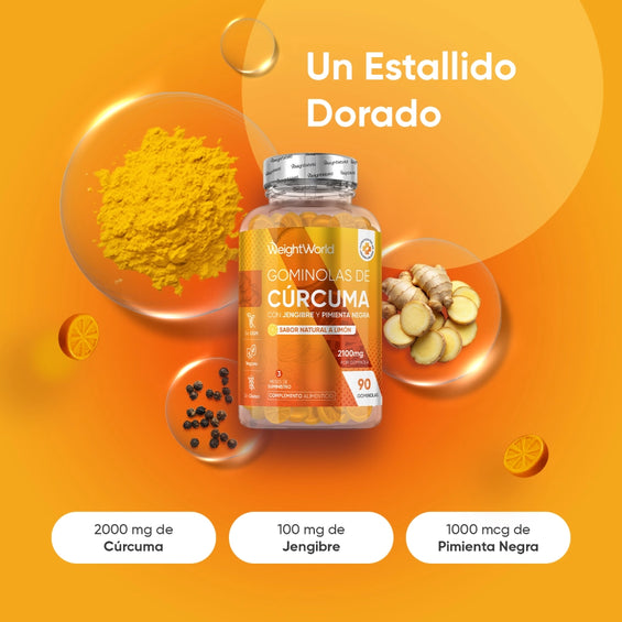 Ingredientes de las gominolas de Cúrcuma
