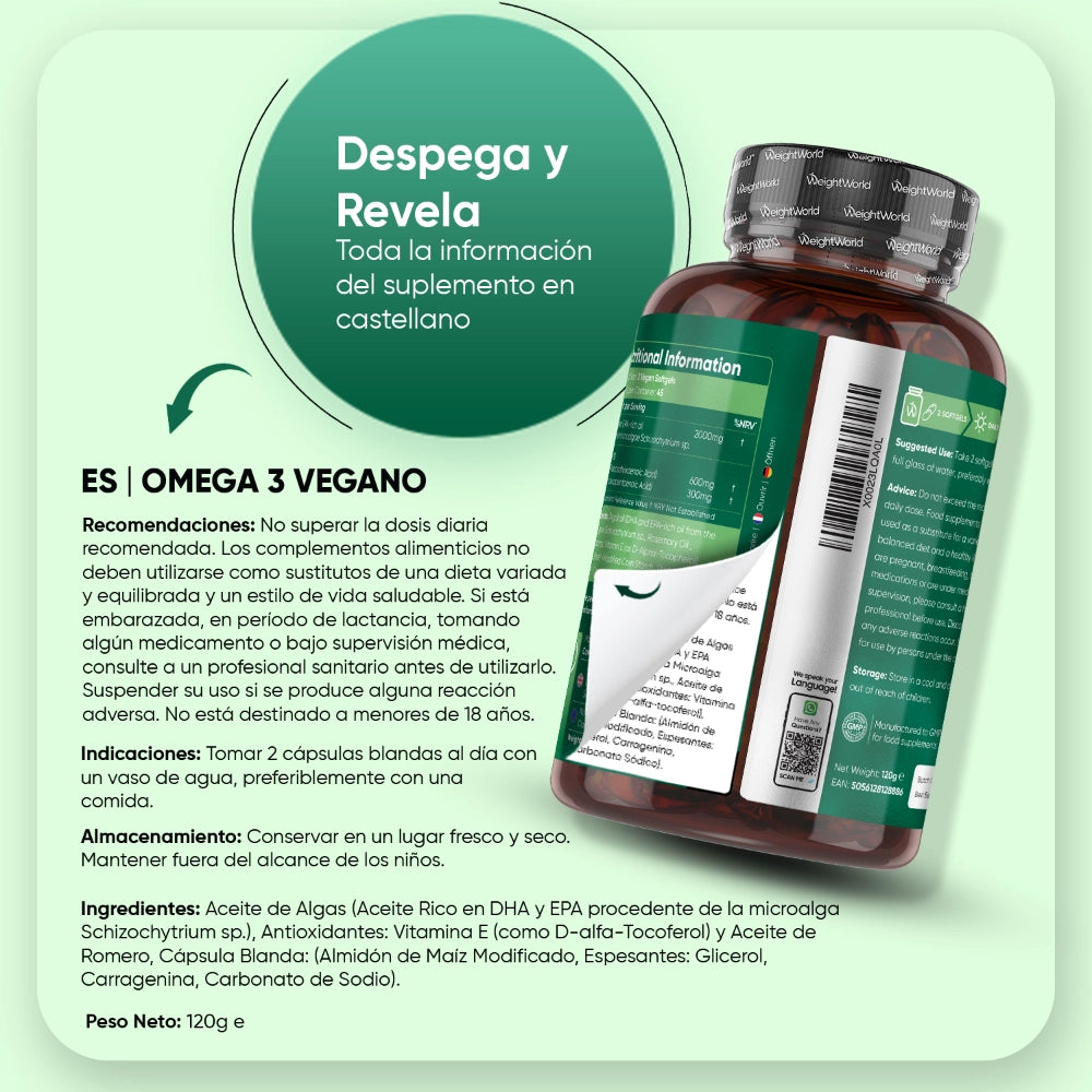 Recomendaciones para las cápsulas blandas de Omega 3 vegano