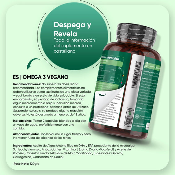 Recomendaciones para las cápsulas blandas de Omega 3 vegano