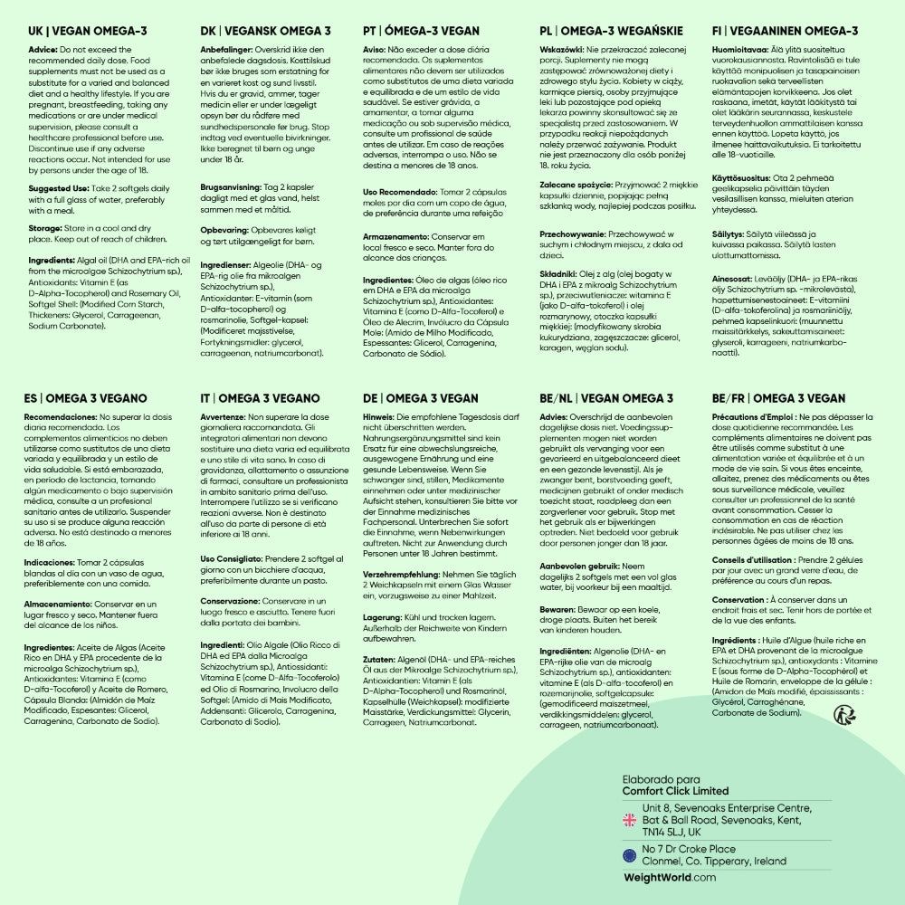 Cómo tomar las cápsulas de Omega 3 vegano