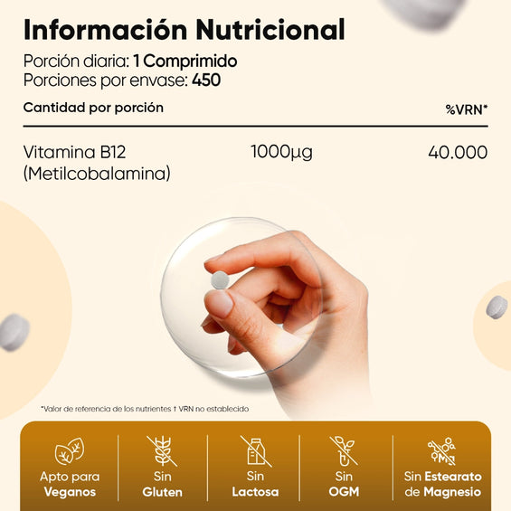 Información nutricional vitamina B12 para veganos