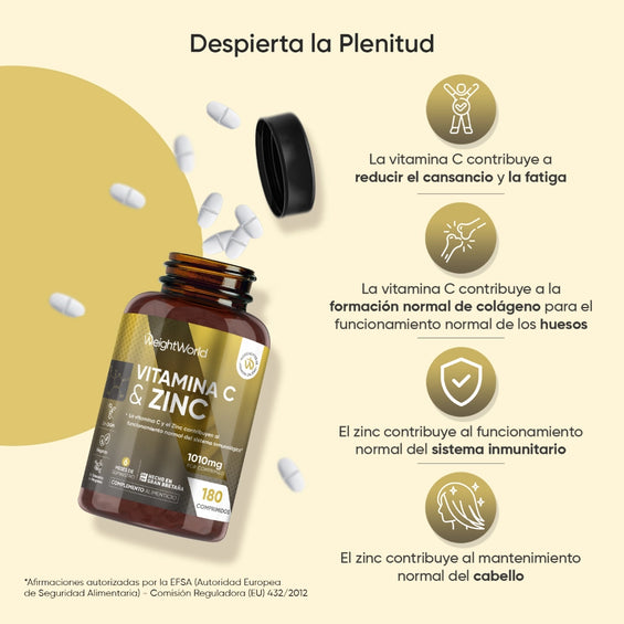 Beneficios de la vitamina C y Zinc