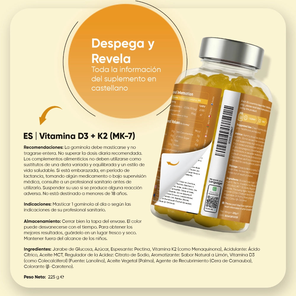 Modo de uso Vitamina D3 con K2