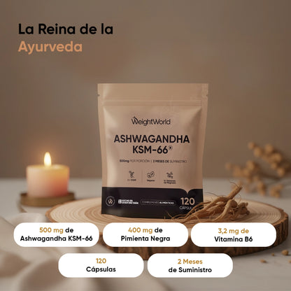 Ashwagandha KSM 66 con pimienta negra
