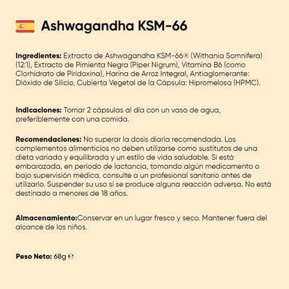 Modo de uso Ashwagandha KSM 66