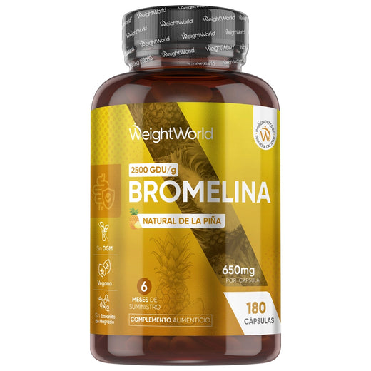 Suplemento Bromelina, enzima de la piña