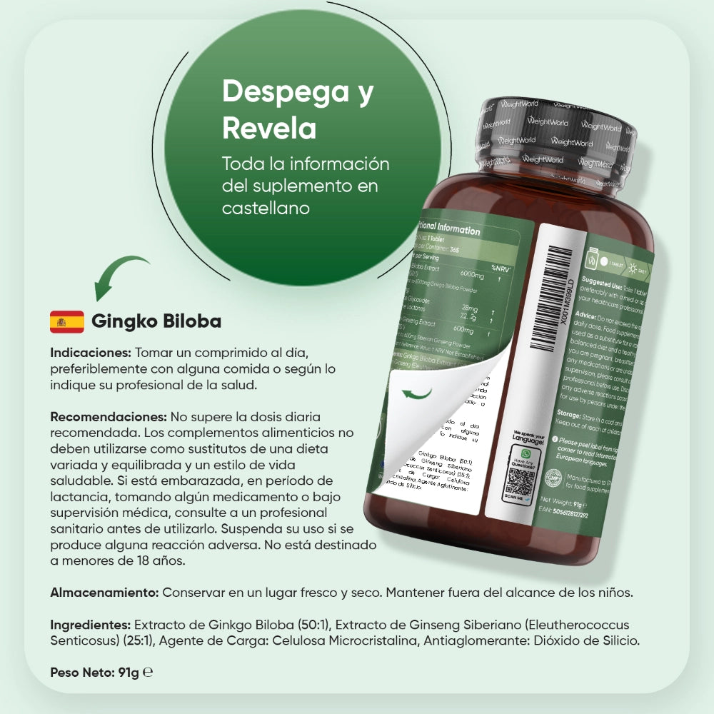 Información de Ginkgo Biloba en español