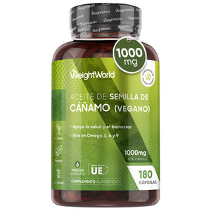 Aceite de semillas de cáñamo vegano