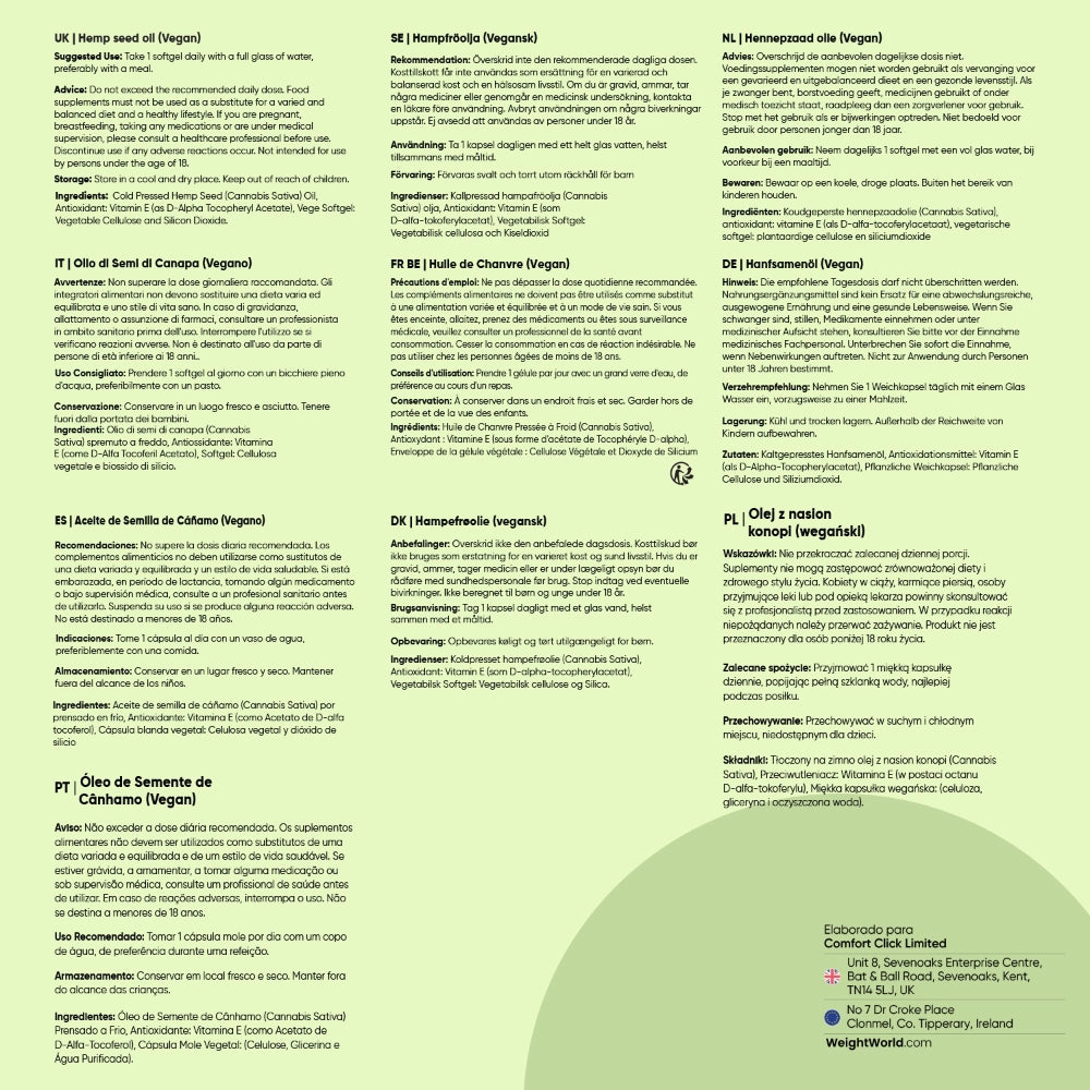 Información del suplemento en español